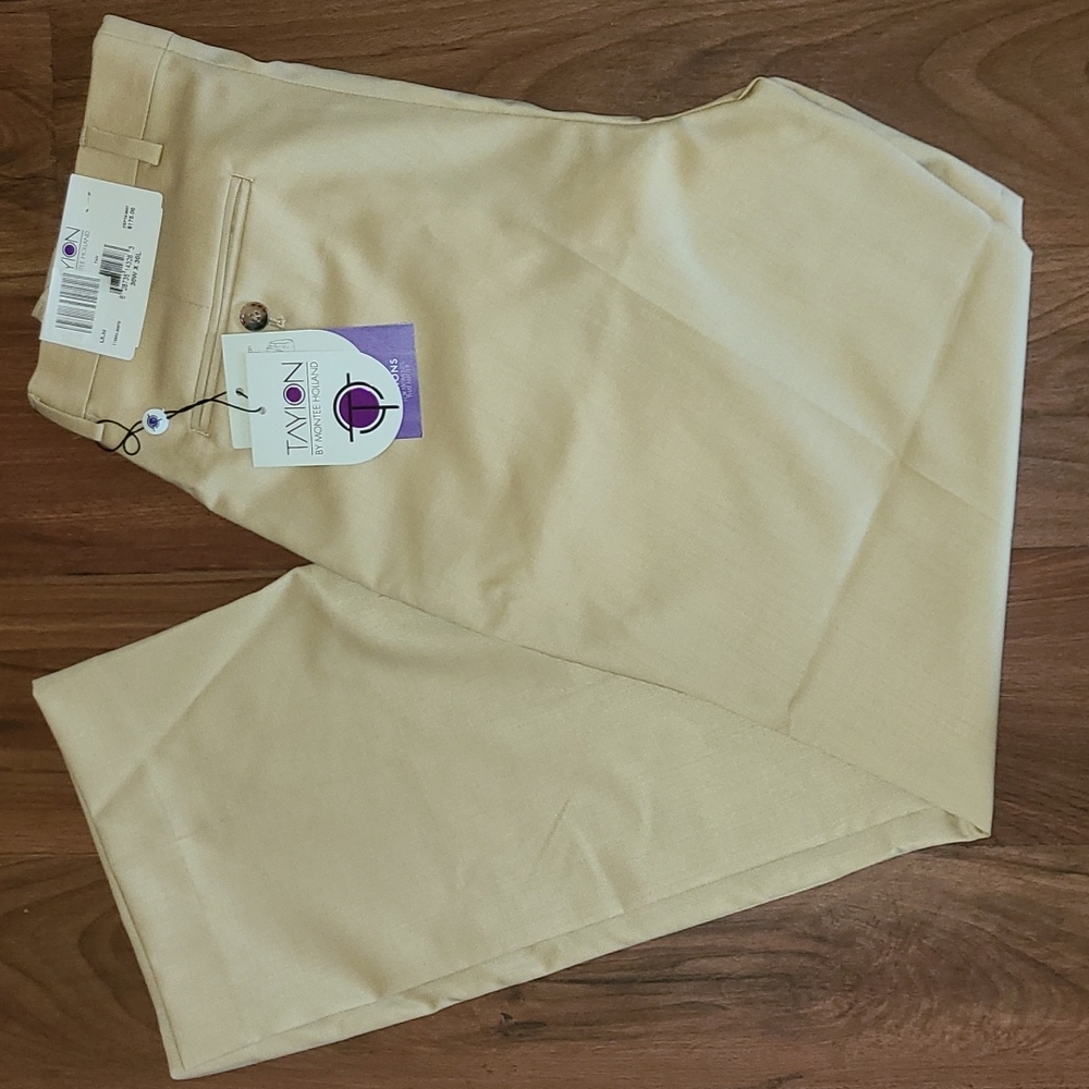 Tayion tan wool blend dress slacks